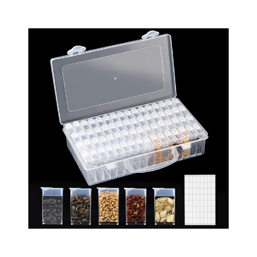 60 Slot Seed Storage Organizer with Label Stickers, Gardening Supplies and Organizers