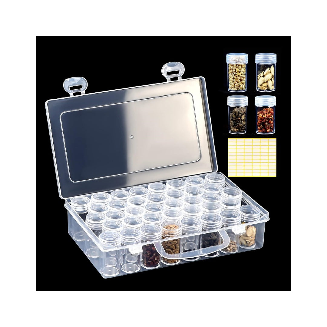 60 Slot Seed Storage Organizer with Label Stickers, Gardening Supplies and Organizers