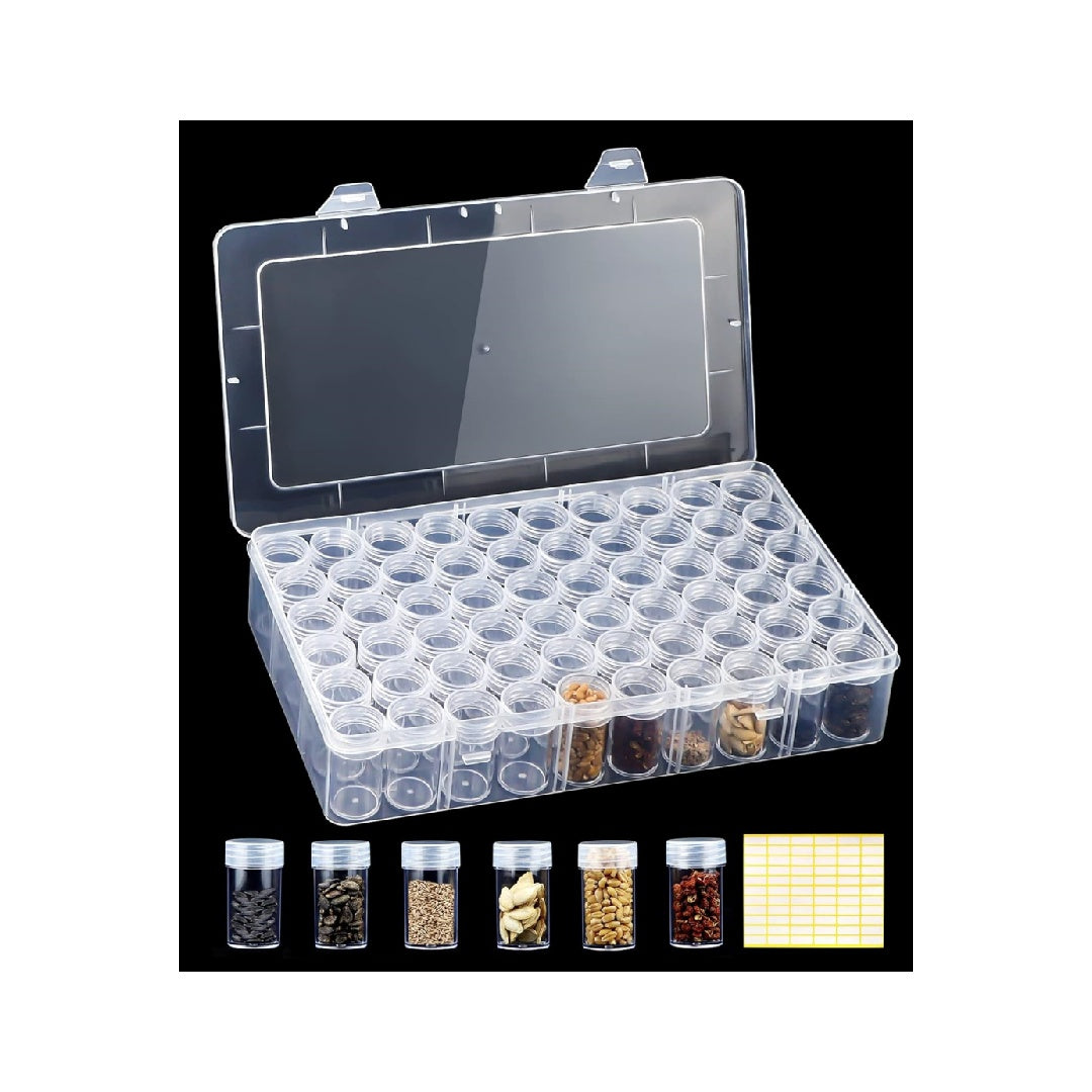 60 Slot Seed Storage Organizer with Label Stickers, Gardening Supplies and Organizers